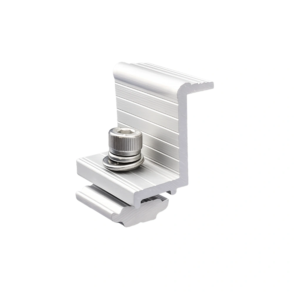 Solar End Clamp with 1 Grounding Pin (35 mm)